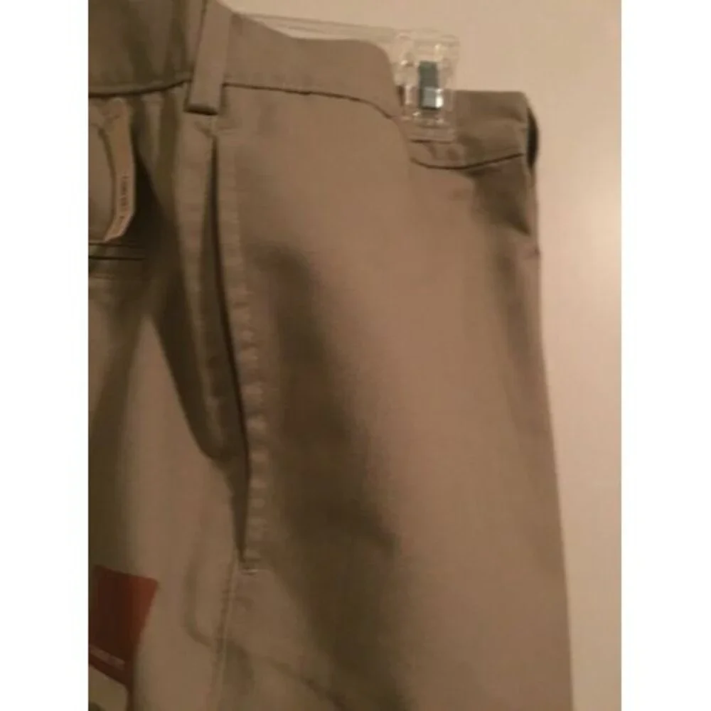 Haggar Men's Big & Tall Pants Khaki Tan Pockets Size 42x29